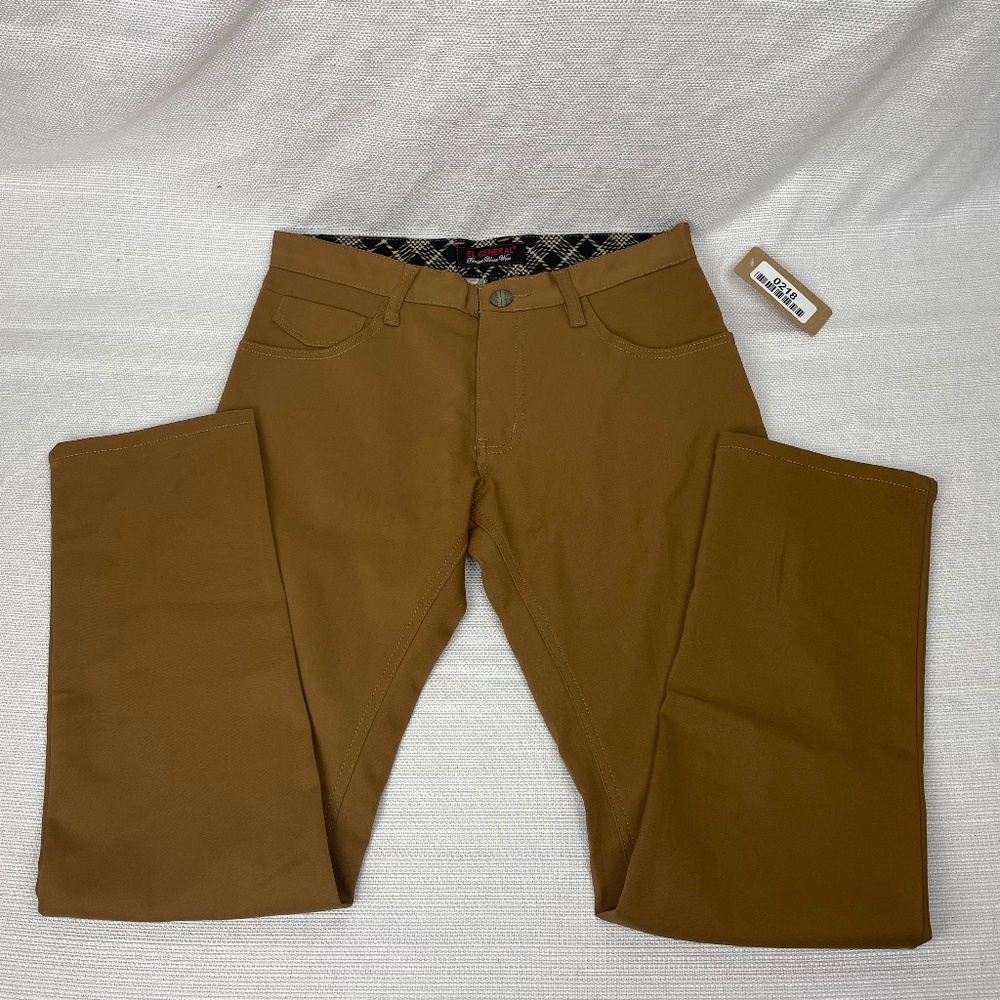 El General Men's Size 30W 30L Mustard Premium Denim Wear Zip Fly Pants #0218